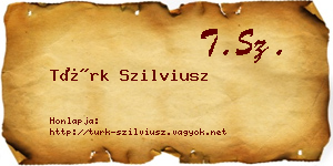 Türk Szilviusz névjegykártya